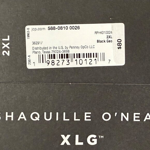 Shaquille O'Neal XLG Men's Pullover Black Tan Geometric Sweater Size 2XL NWT - Picture 7 of 9